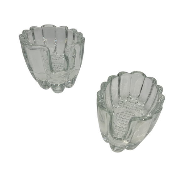 NIB NWOT Vintage Princess House Glass Spoon Holders Buffet Service - Picture 5 of 10